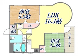 パレプラス東武庫之荘の物件間取画像